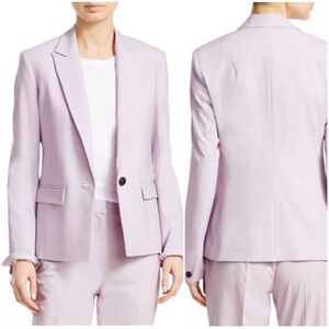 RAG & BONE Women’s Size 4 Lilac Wool-Blend Cairo Single-Breasted Blazer Jacket